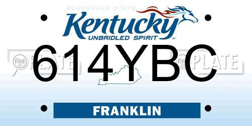 614YBC Kentucky License Plate