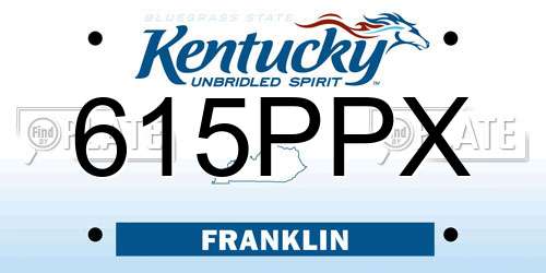 615PPX Kentucky License Plate