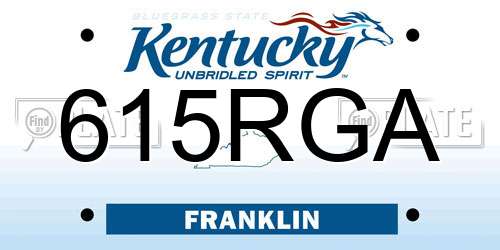 615RGA Kentucky License Plate