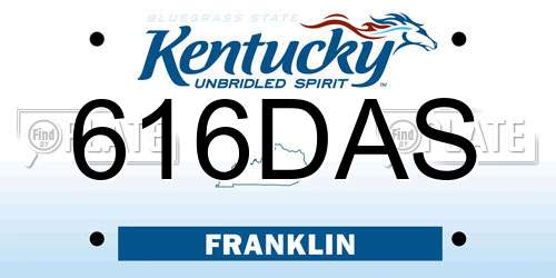616DAS Kentucky License Plate