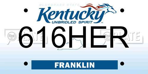616HER Kentucky License Plate