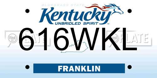616WKL Kentucky License Plate