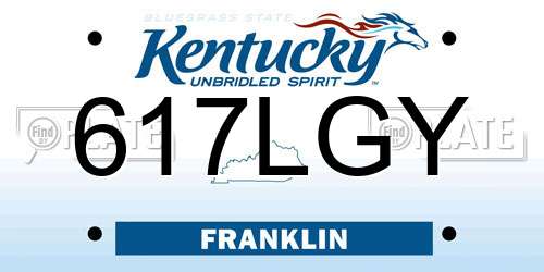 617LGY Kentucky License Plate