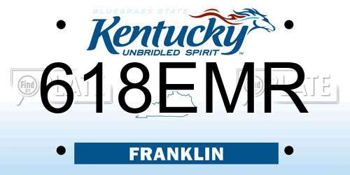 618EMR Kentucky License Plate