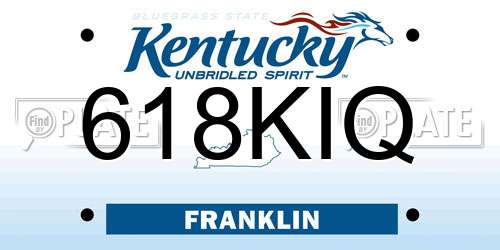 618KIQ Kentucky License Plate