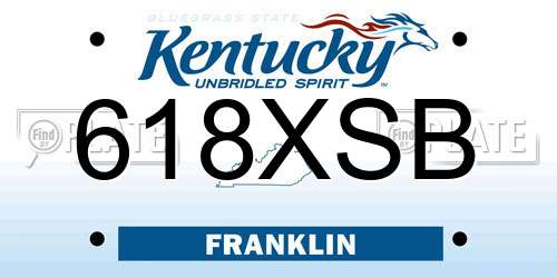 618XSB Kentucky License Plate
