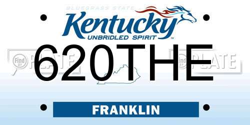 620THE Kentucky License Plate