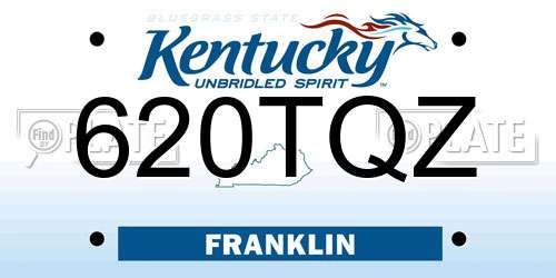 620TQZ Kentucky License Plate