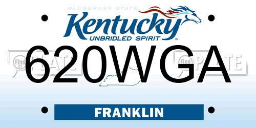 620WGA Kentucky License Plate