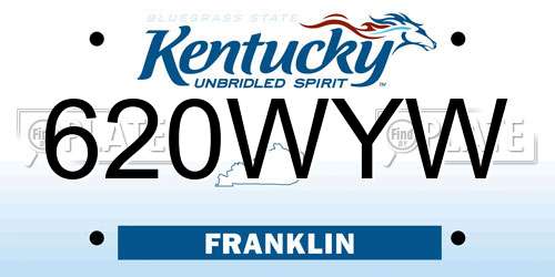 620WYW Kentucky License Plate