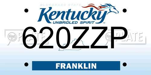620ZZP Kentucky License Plate