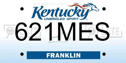 621MES Kentucky License Plate