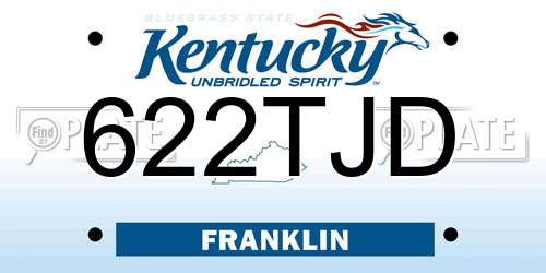 622TJD Kentucky License Plate