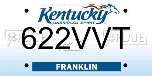 622VVT Kentucky License Plate