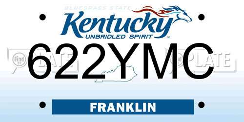 622YMC Kentucky License Plate