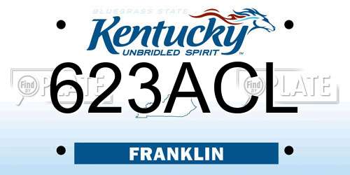 623ACL Kentucky License Plate