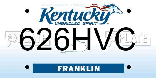 626HVC Kentucky License Plate