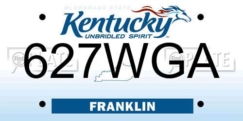 627WGA Kentucky License Plate