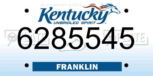6285545 Kentucky License Plate