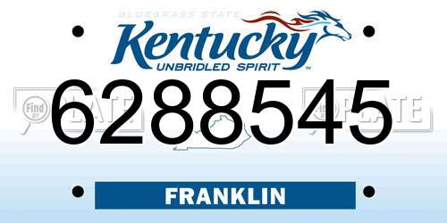 6288545 Kentucky License Plate