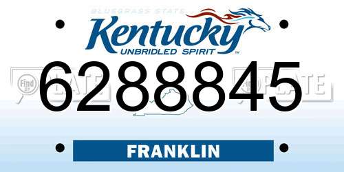 6288845 Kentucky License Plate