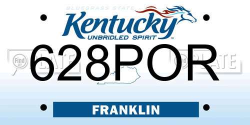 628POR Kentucky License Plate