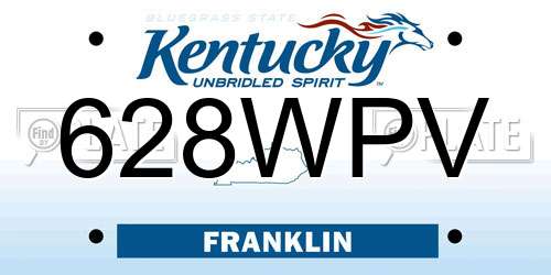 628WPV Kentucky License Plate