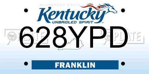 628YPD Kentucky License Plate