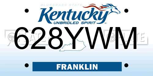 628YWM Kentucky License Plate