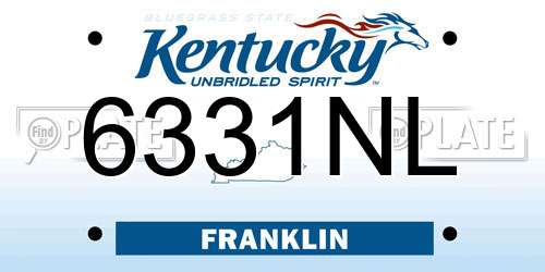 6331NL Kentucky License Plate