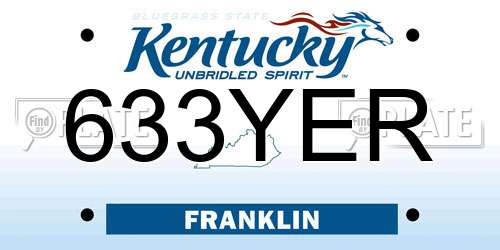 633YER Kentucky License Plate