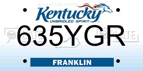 635YGR Kentucky License Plate
