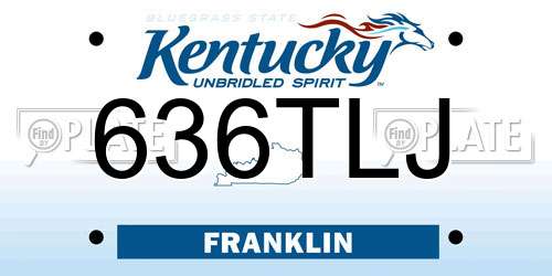 636TLJ Kentucky License Plate