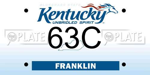63C Kentucky License Plate