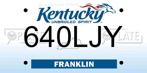 640LJY Kentucky License Plate