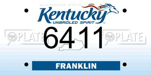 6411 Kentucky License Plate