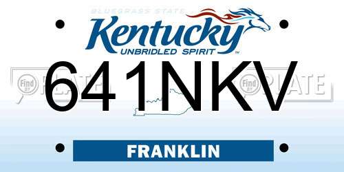 641NKV Kentucky License Plate