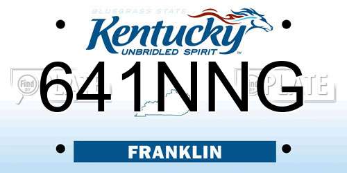 641NNG Kentucky License Plate