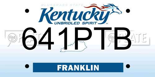 641PTB Kentucky License Plate