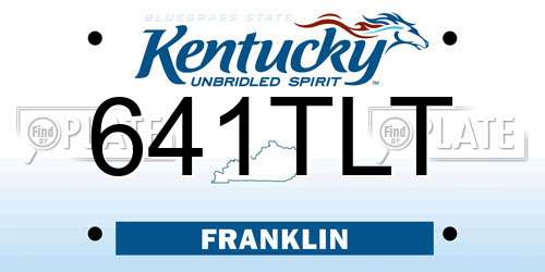 641TLT Kentucky License Plate