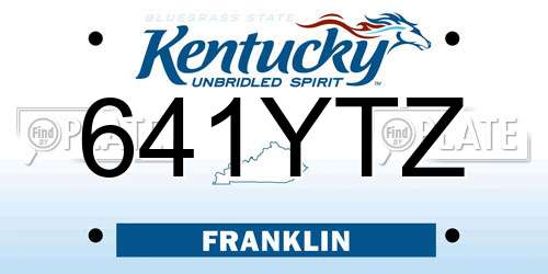 641YTZ Kentucky License Plate
