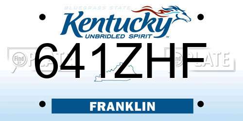 641ZHF Kentucky License Plate