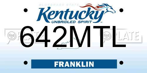 642MTL Kentucky License Plate