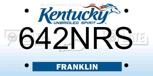642NRS Kentucky License Plate