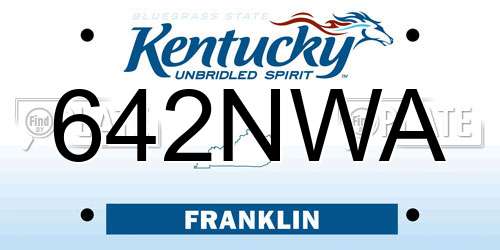 642NWA Kentucky License Plate