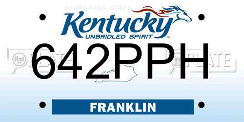 642PPH Kentucky License Plate