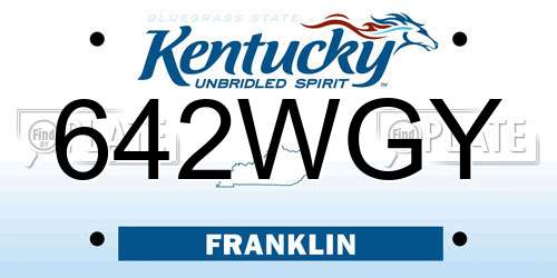 642WGY Kentucky License Plate