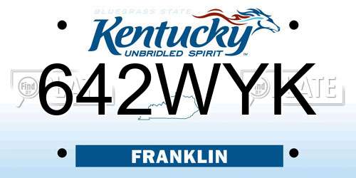 642WYK Kentucky License Plate