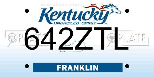 642ZTL Kentucky License Plate