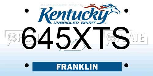 645XTS Kentucky License Plate